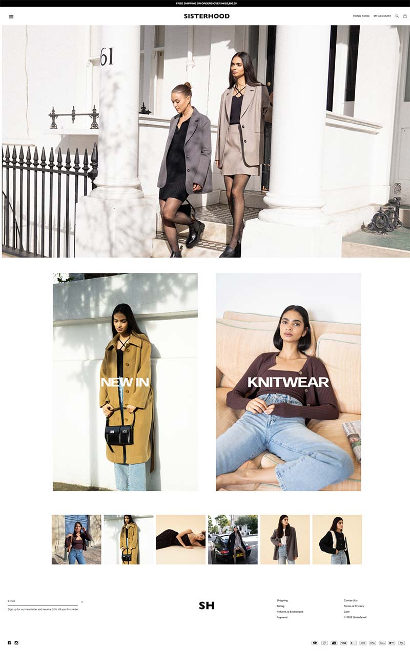 Sisterhood 英国时尚生活女装品牌购物网站