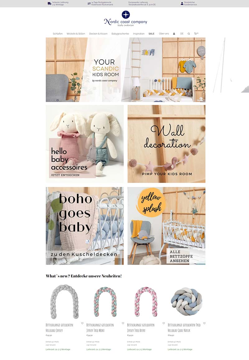 Nordic Coast Company 德国婴儿用品购物网站