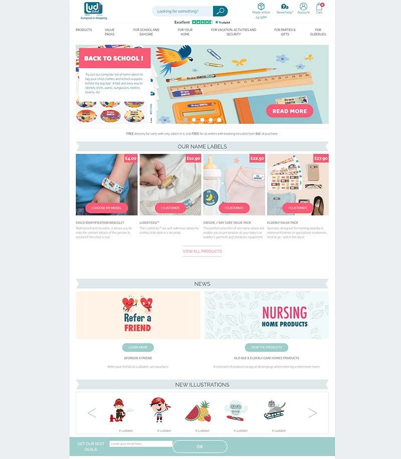 Ludilabel 英国创意服装物品标签订购网站
