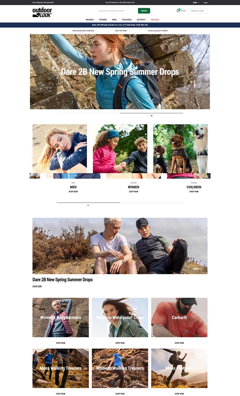 Outdoor Look 英国户外鞋服品牌购物网站