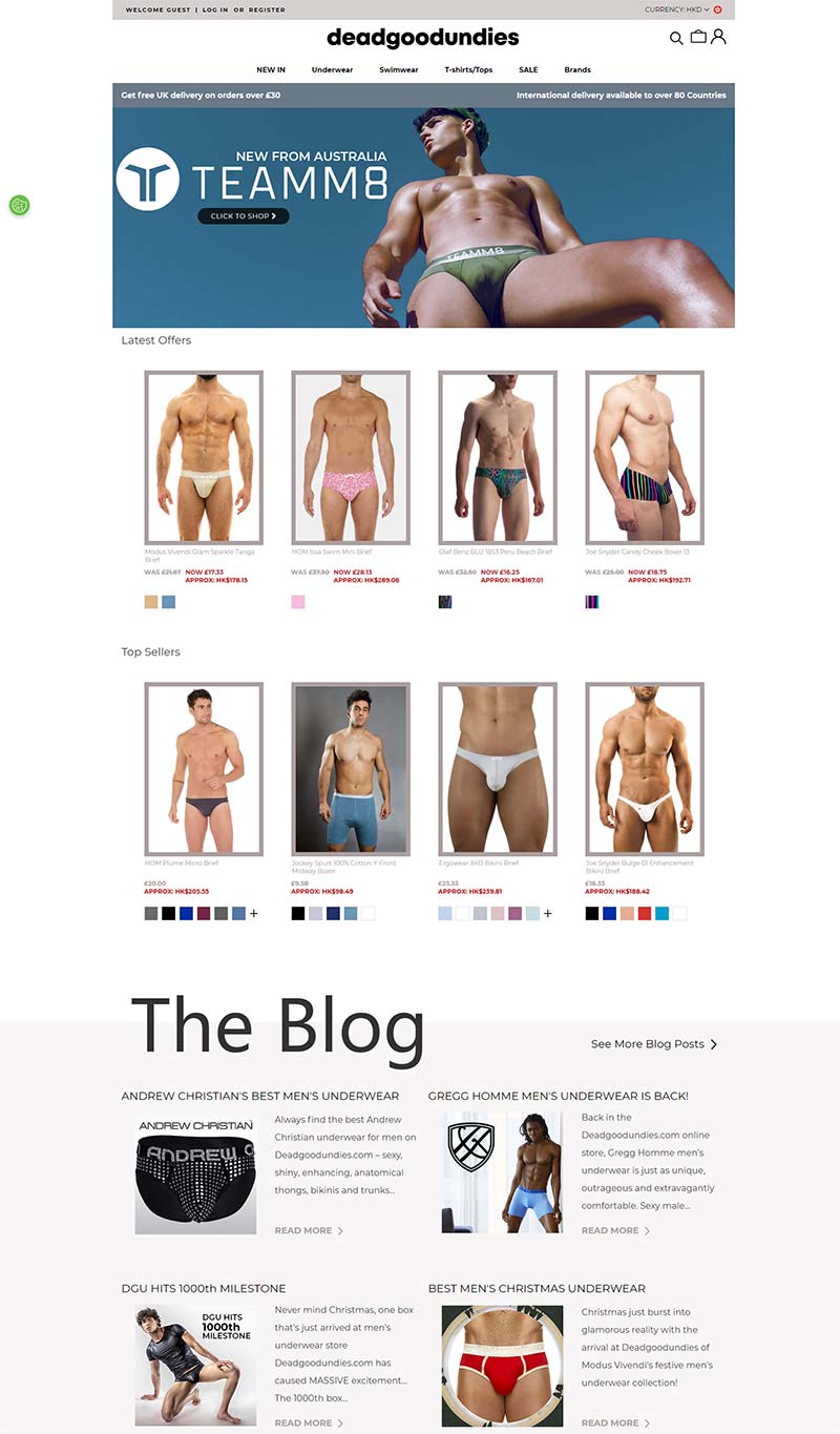 Dead Good Undies 英国男士泳衣内裤购物网站