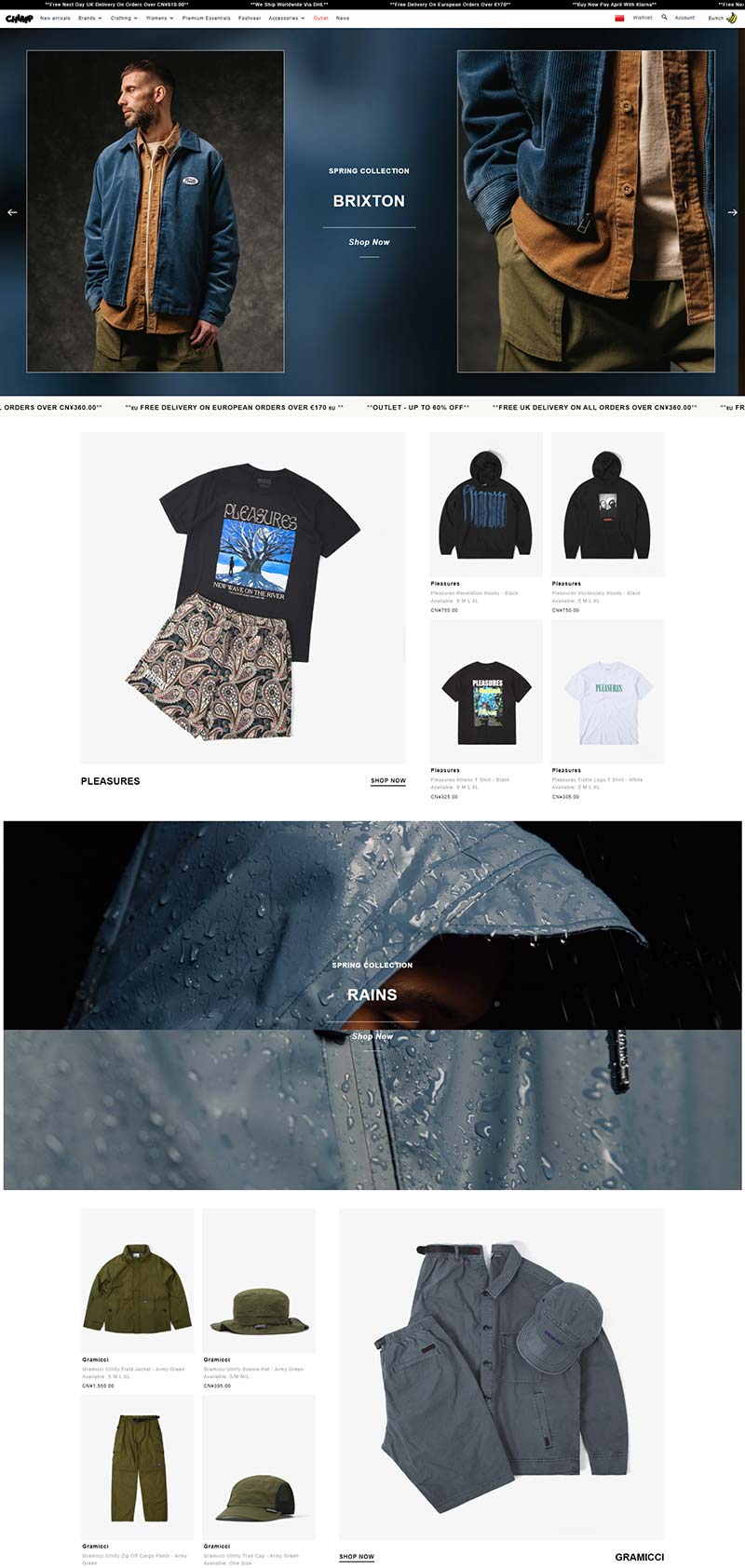 The Chimp Store 英国时尚街头服饰购物网站