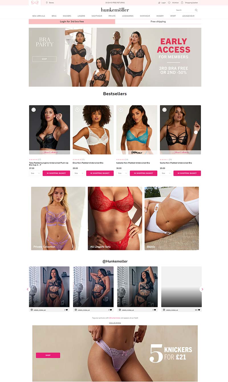 Hunkemöller UK 荷兰百年内衣品牌英国官网