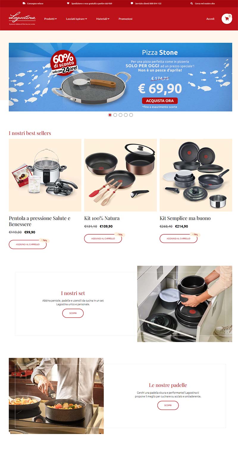 Lagostina 意大利烹饪厨具品牌购物网站