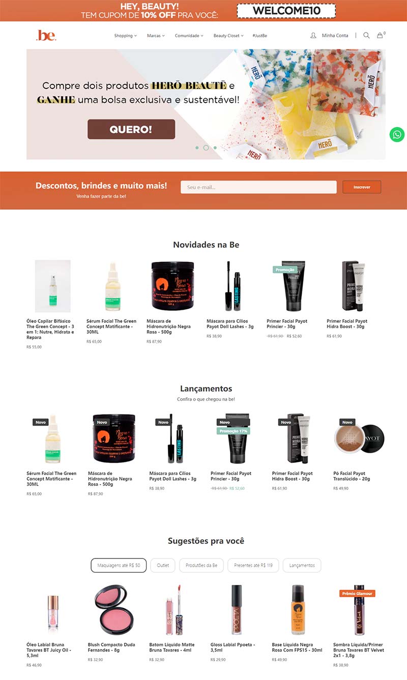 Belong Be 巴西美容化妆品牌购物网站