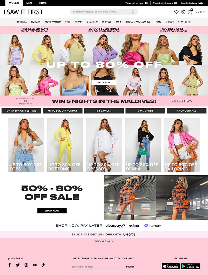 I SAW IT FIRST 英国女装时尚品牌购物网站