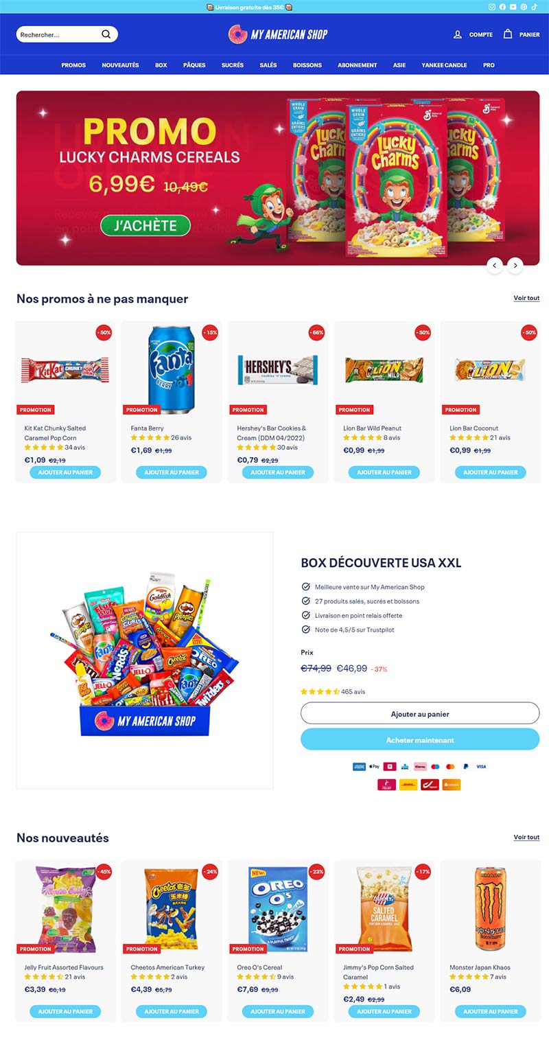 My American Shop 法国美式零售专营购物网站
