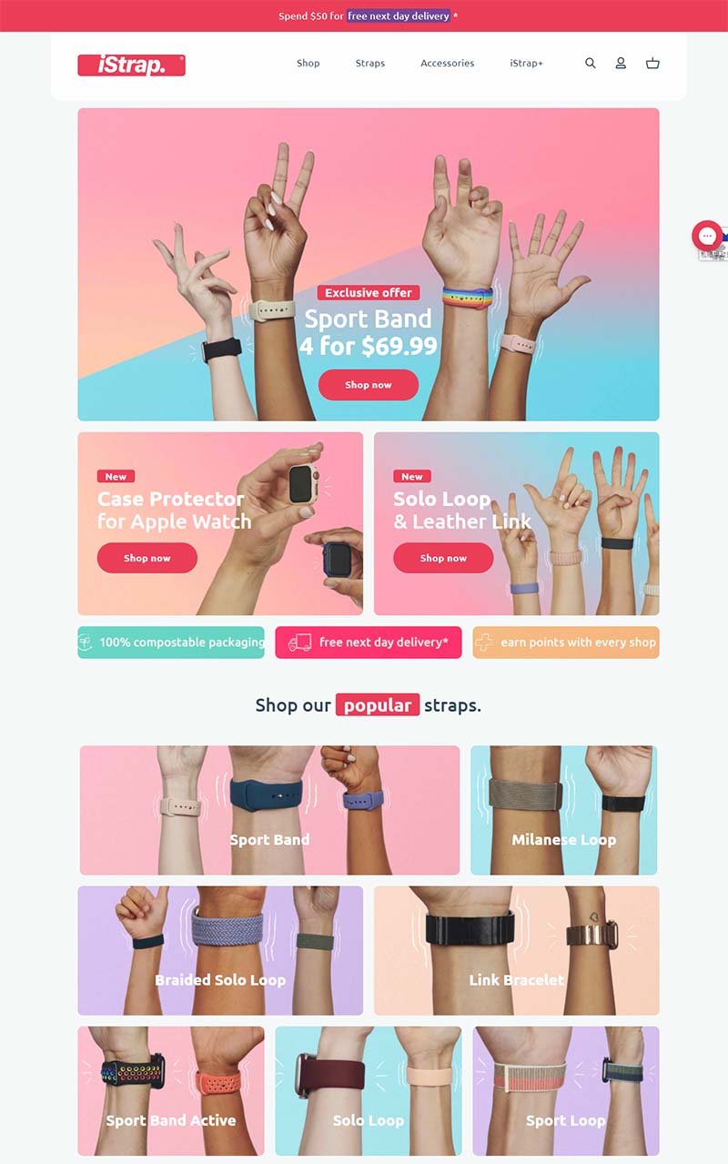 IStraps 澳大利亚多彩Apple Watch表带购物网站