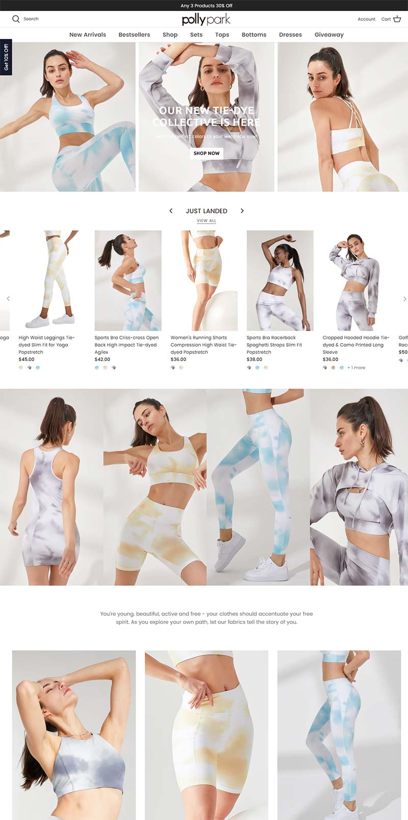PollyPark 香港女性运动服品牌购物网站