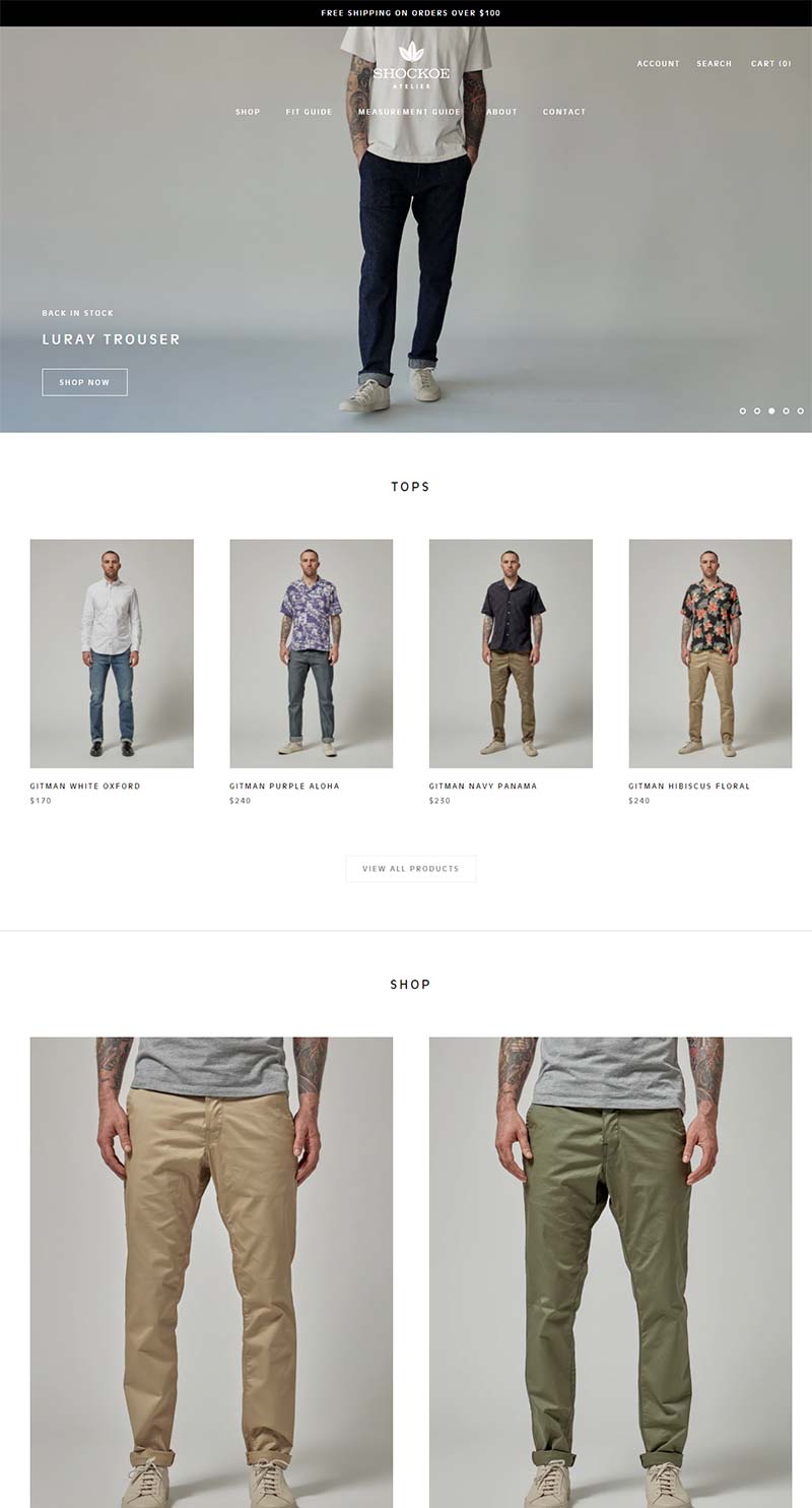 Shockoe Atelier 美国手工牛仔裤品牌购物网站