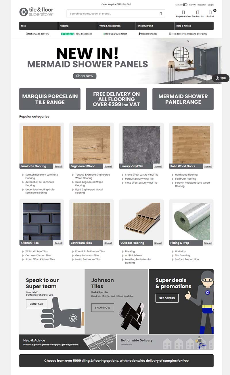 Tile & Floor 英国居家地板装饰品牌购物网站
