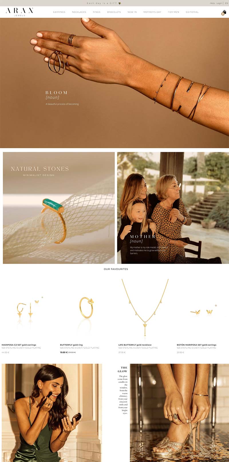 Aran Jewels 西班牙女性饰品购物网站
