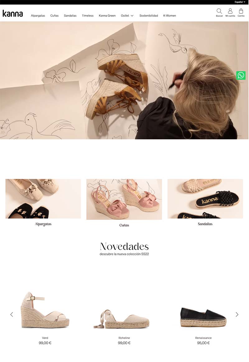 Kanna Shoes 西班牙地中海风格鞋履购物网站