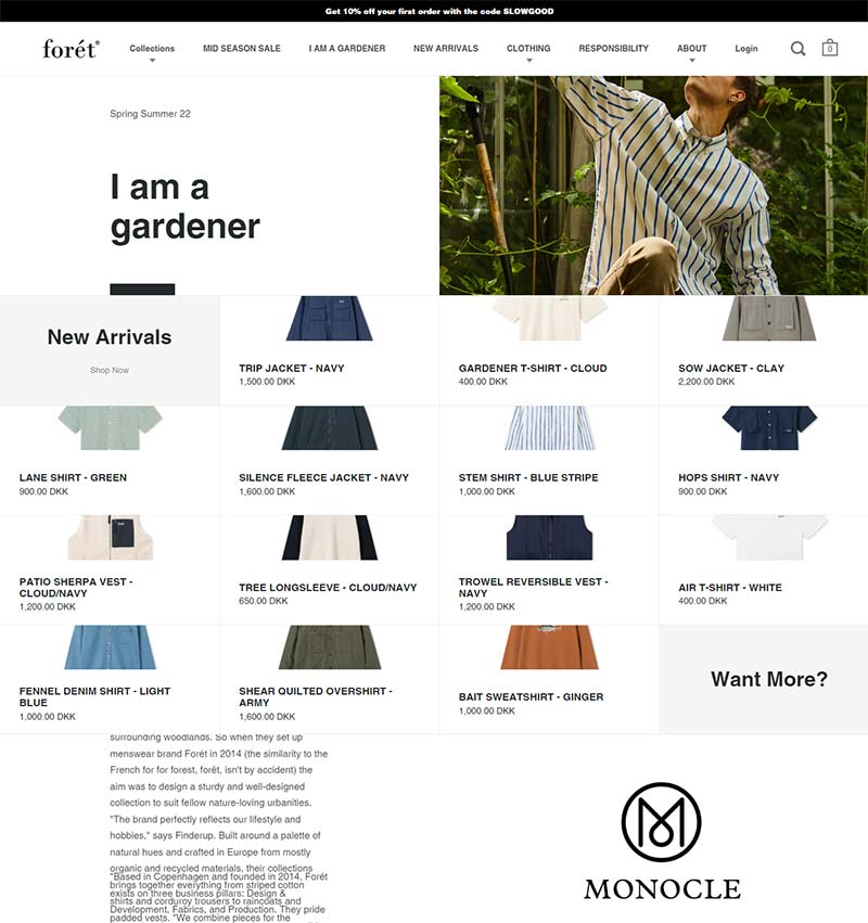 Foret 丹麦休闲男装品牌购物网站