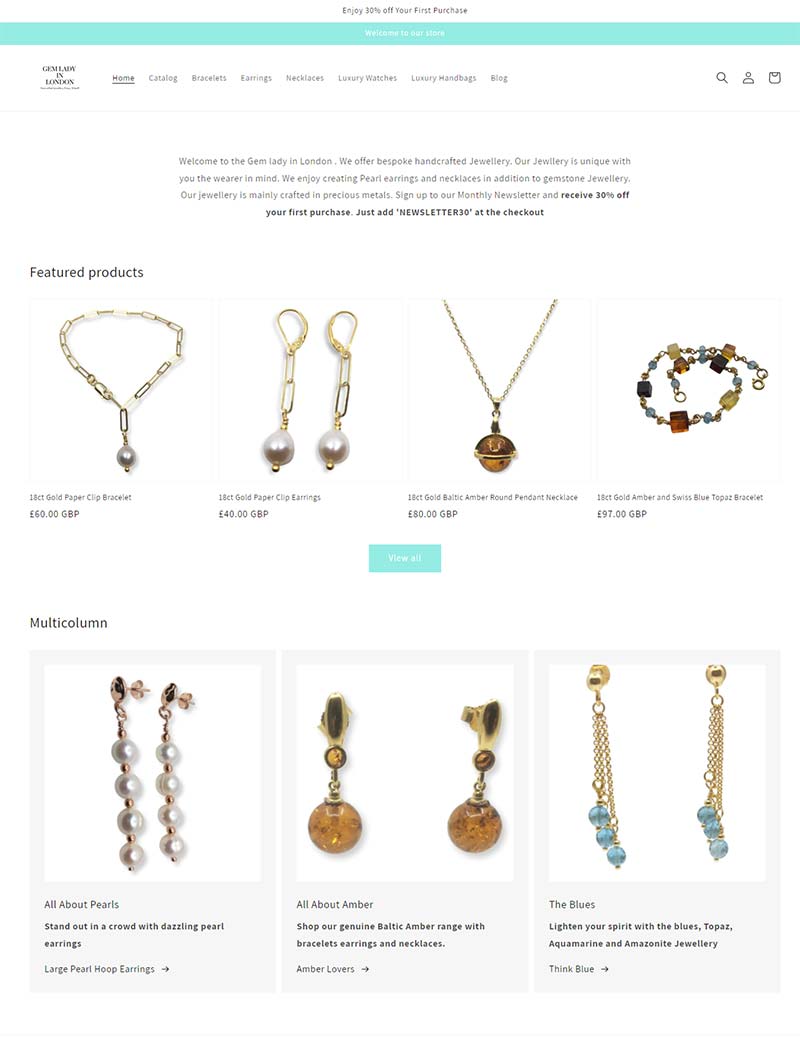 Gemlady In London 英国贵金属手工珠宝购物网站