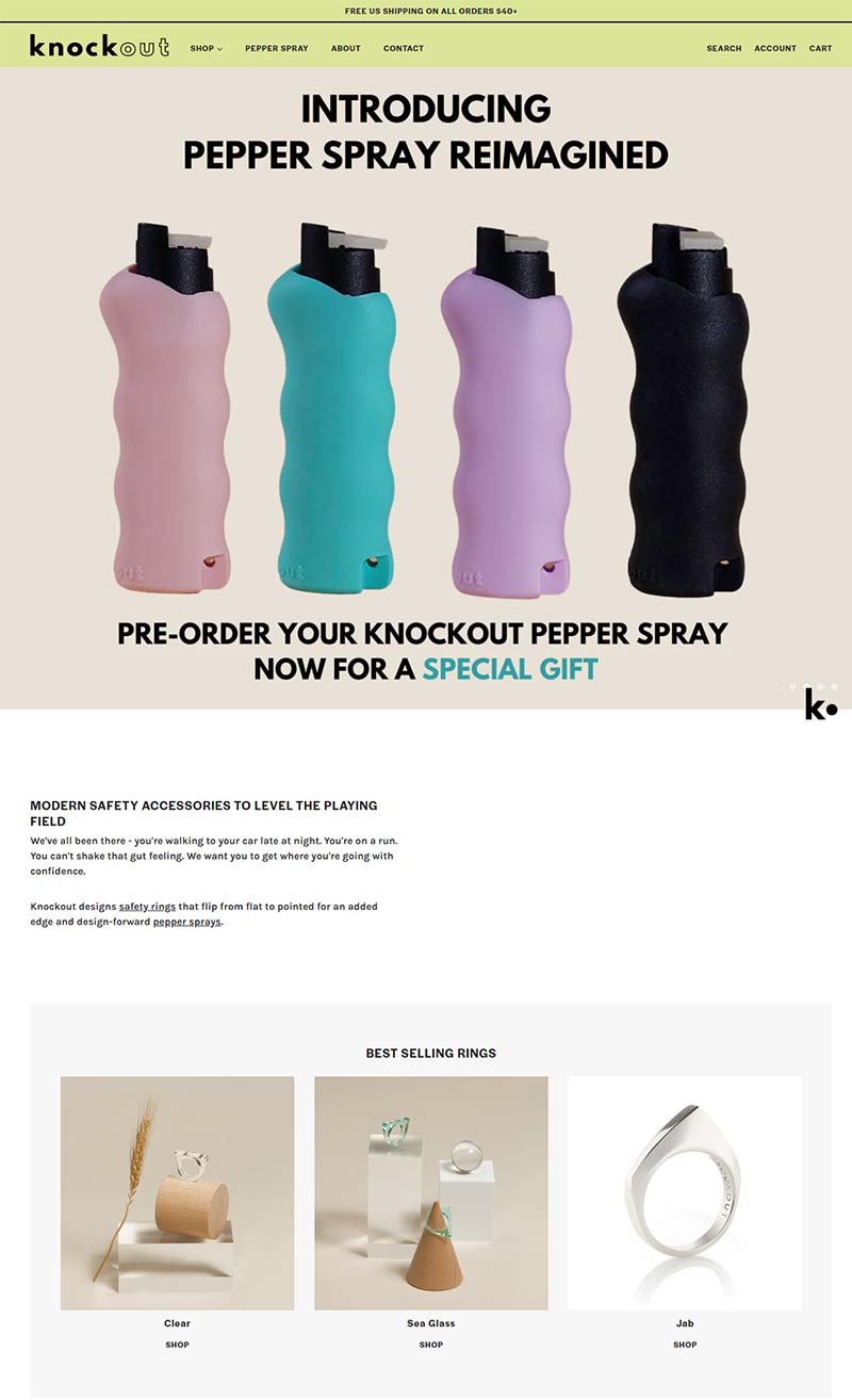 Knockout 美国简约时尚珠宝品牌购物网站