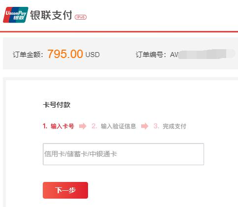 Alexander Wang UnionPay payment checkout
