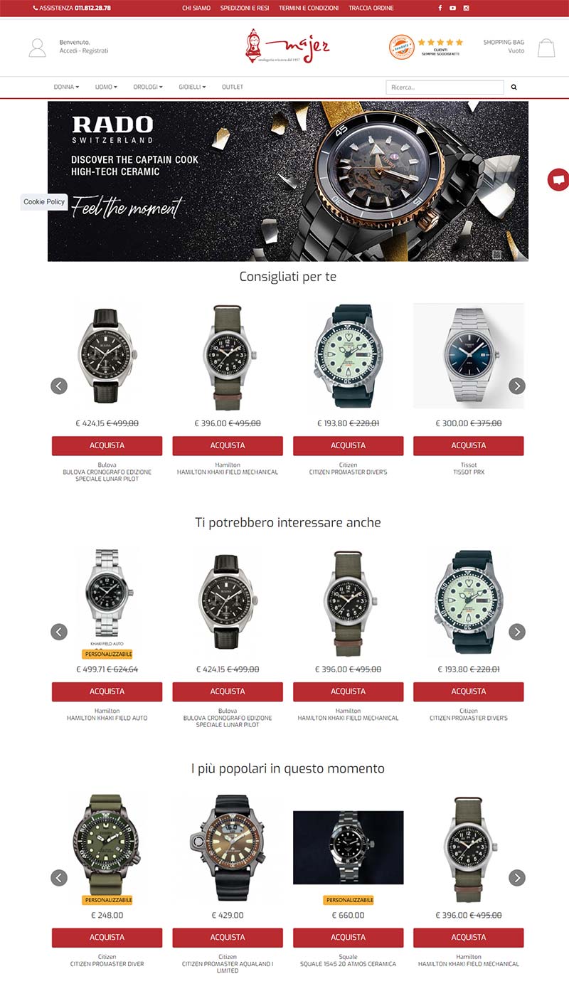 Majer 意大利品牌手表购物网站