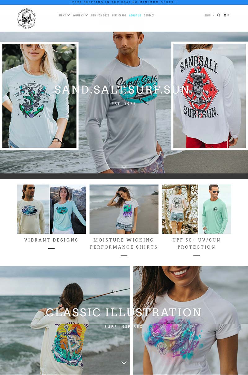 SAND.SALT.SURF.SUN 美国海洋生活服饰购物网站