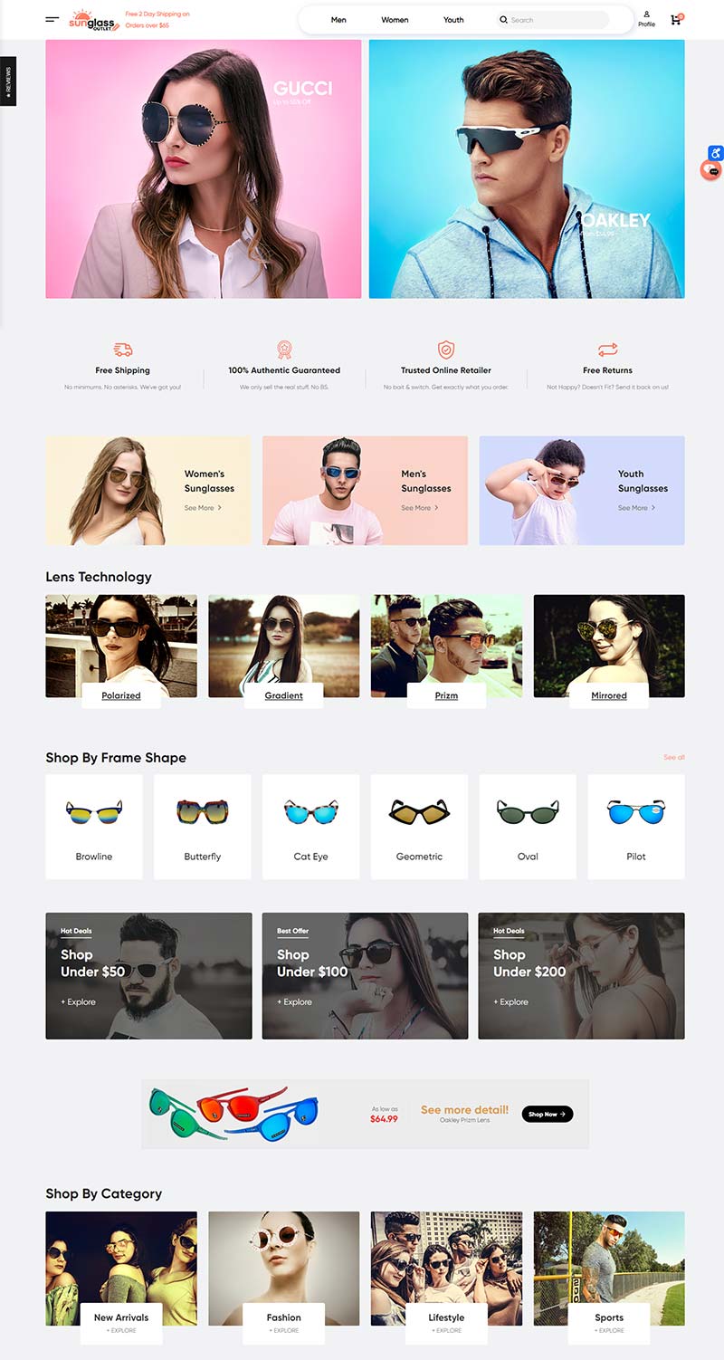 Sunglass Outlet 美国时尚品牌眼镜折扣网站