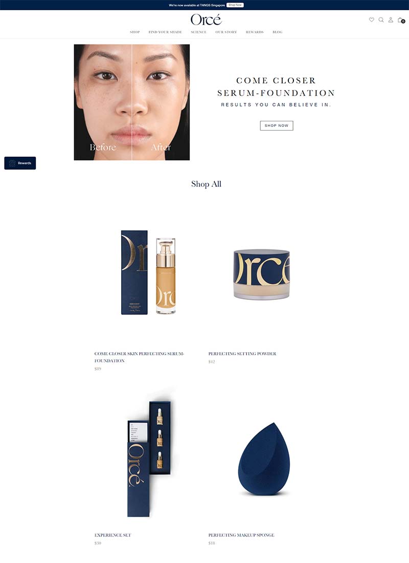 Orcé Cosmetics 美国华裔化妆品购物网站