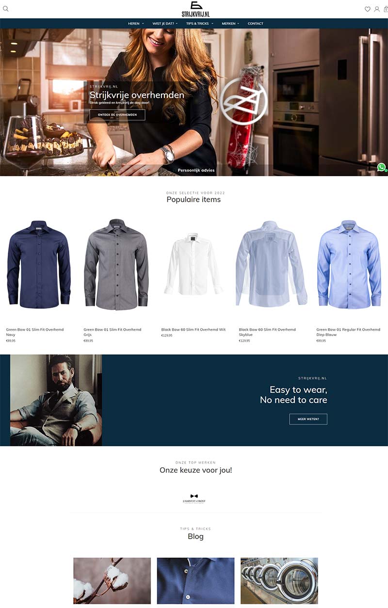 Strijkvrij 荷兰衬衫服饰品牌购物网站