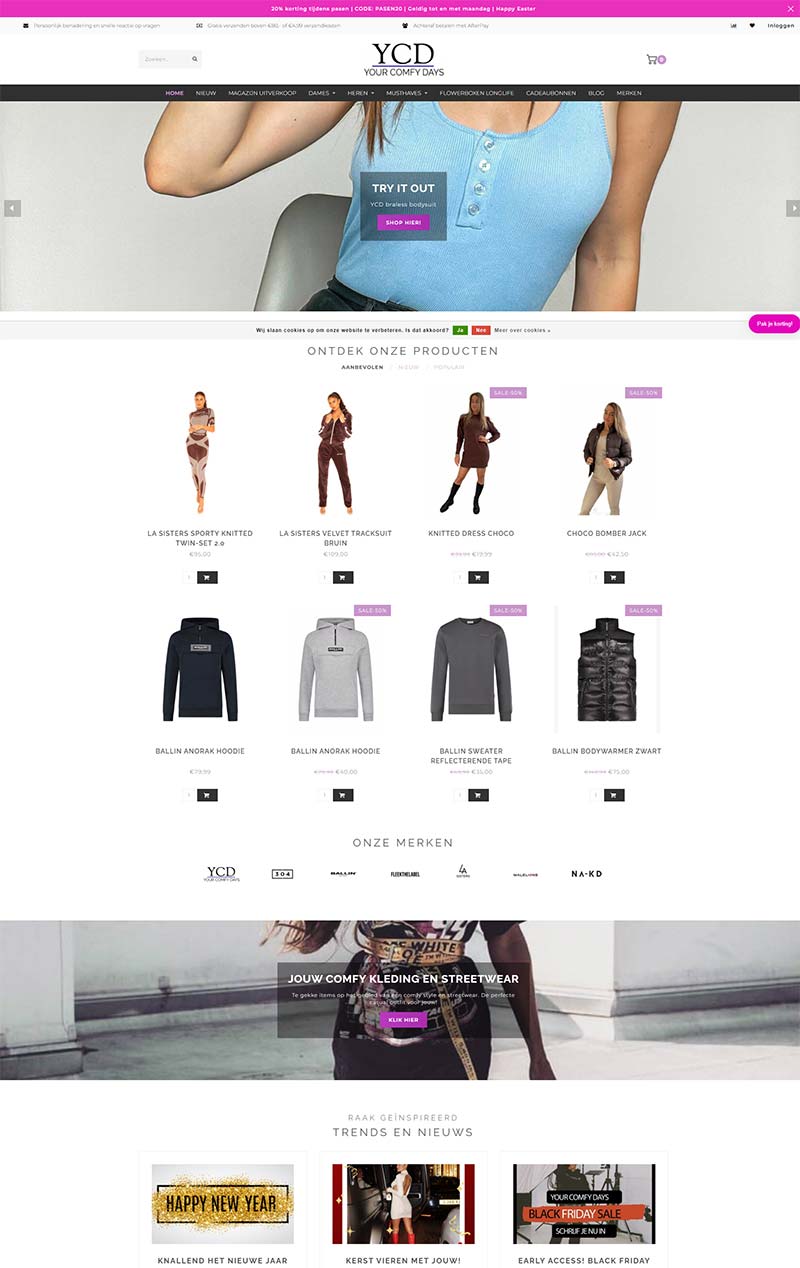Your Comfy Days 荷兰休闲街头服饰购物网站