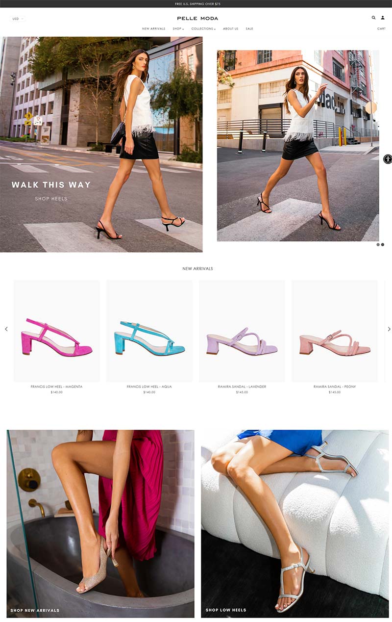 Pelle Moda 美国时尚精品女鞋购物网站
