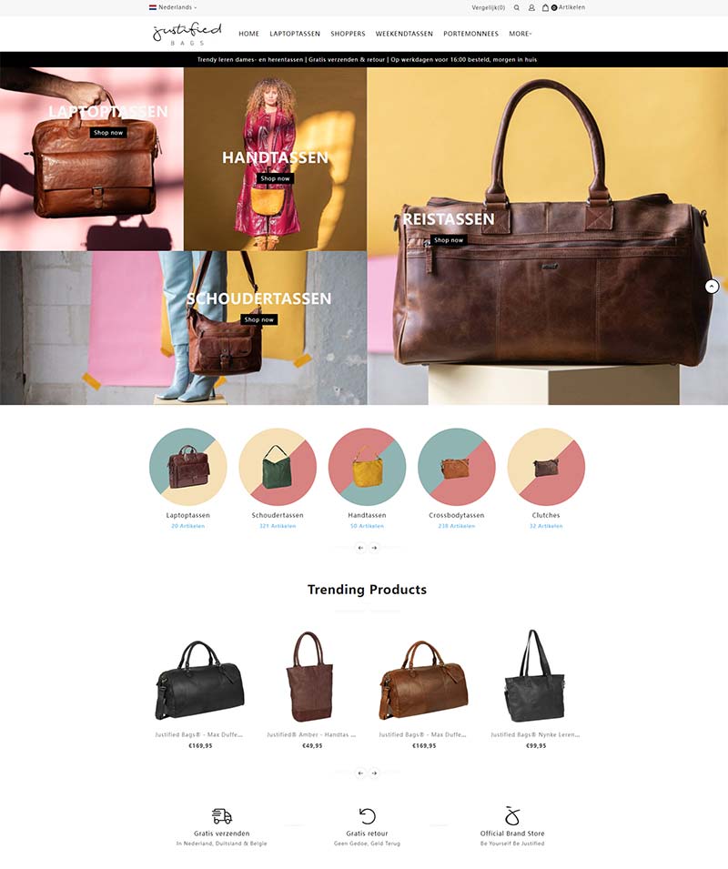 Justified Bags 荷兰时尚包袋品牌购物网站