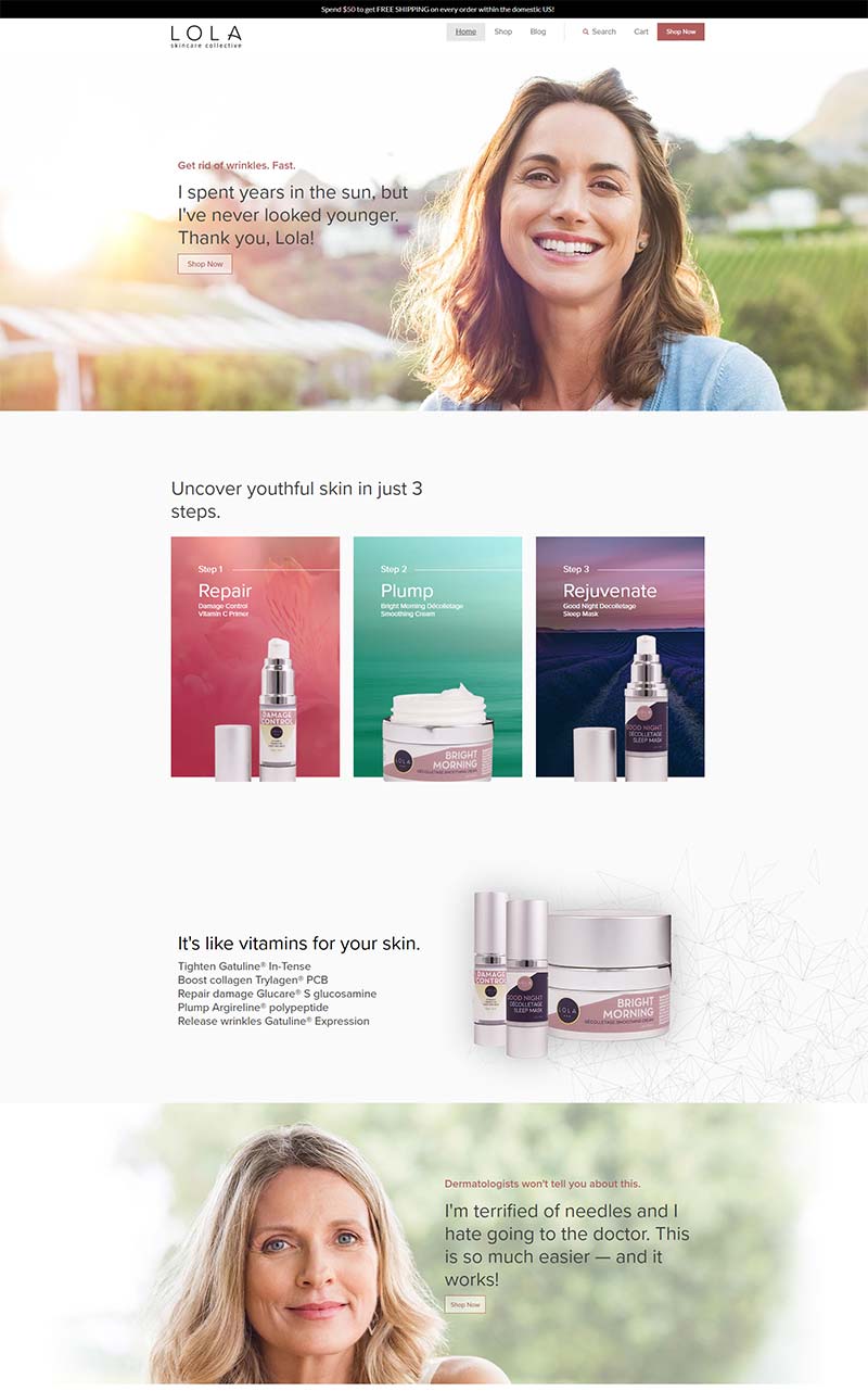 Lola Collective 美国胸部去皱纹产品购物网站
