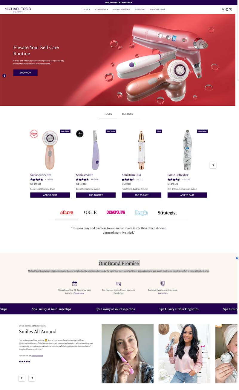 Michael Todd Beauty 美国家用美容设备购物网站