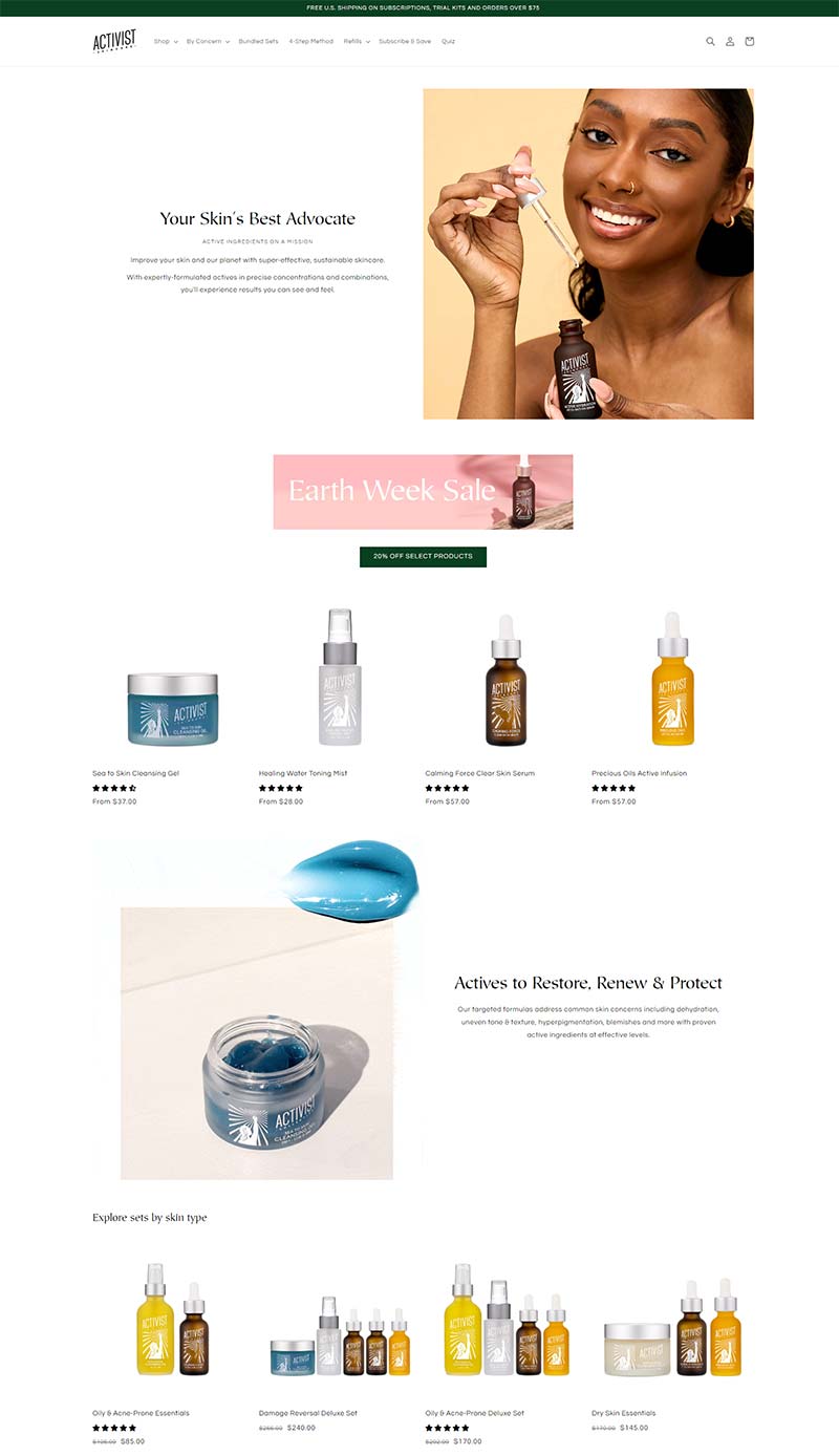 Activist Skincare 美国高性能护肤品牌购物网站