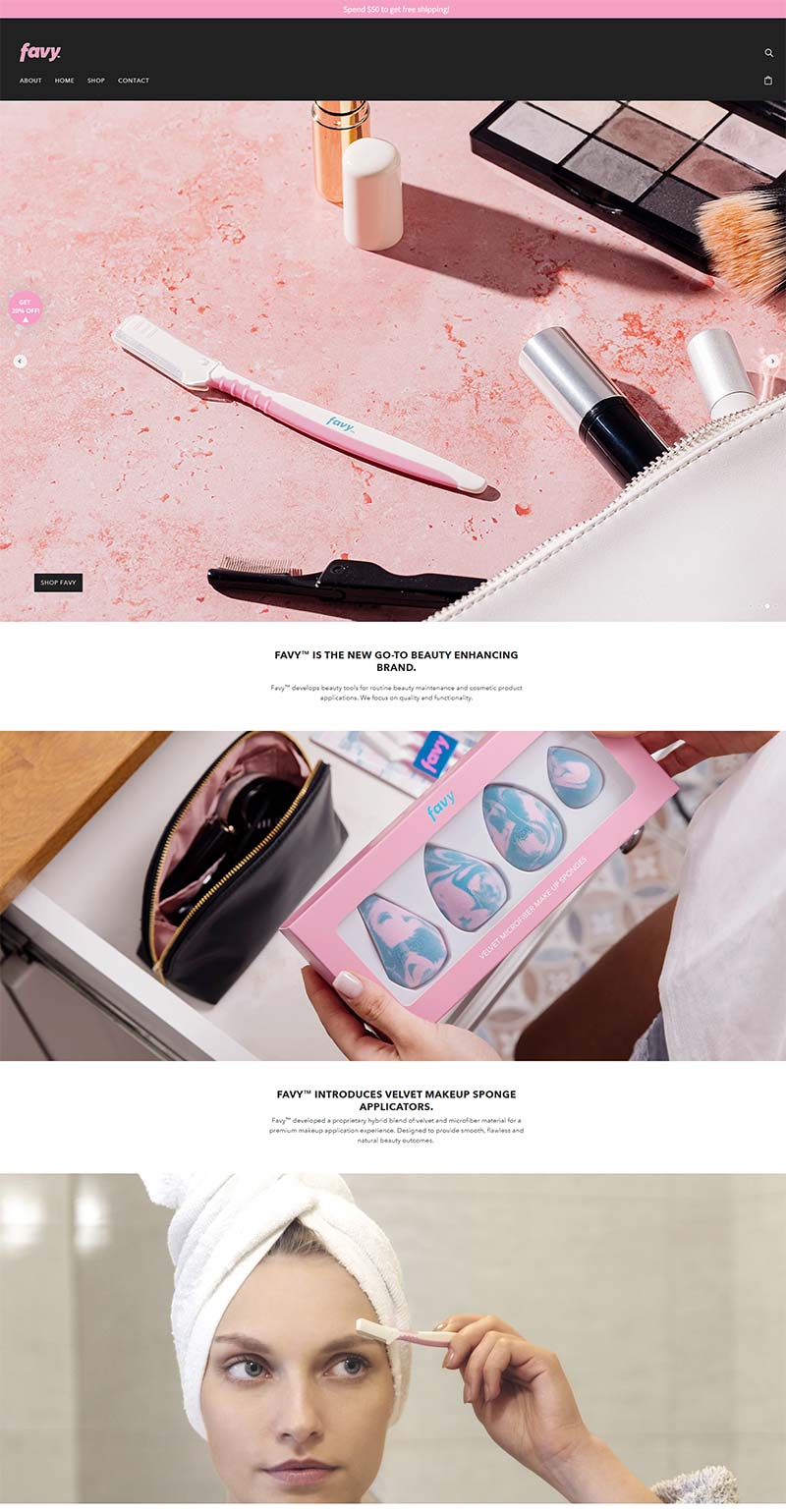 FAVY 美国美容化妆工具品牌购物网站