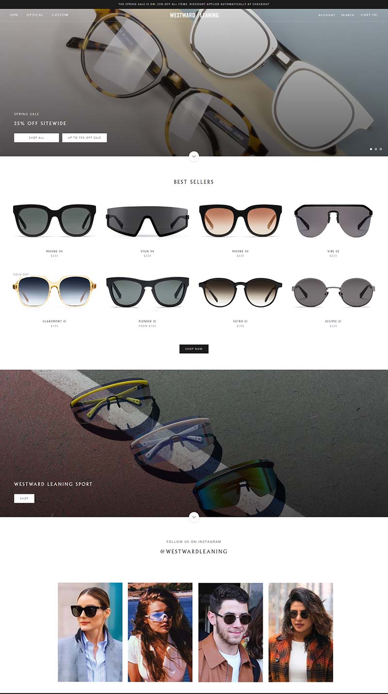 Westward Leaning 美国时尚太阳镜品牌购物网站