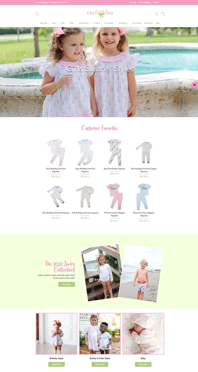 Cecil and Lou 美国手工儿童服饰品牌购物网站