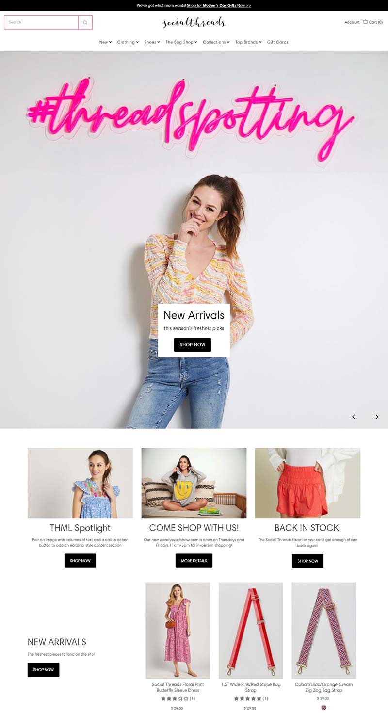 Social Threads 美国精品女装品牌购物网站