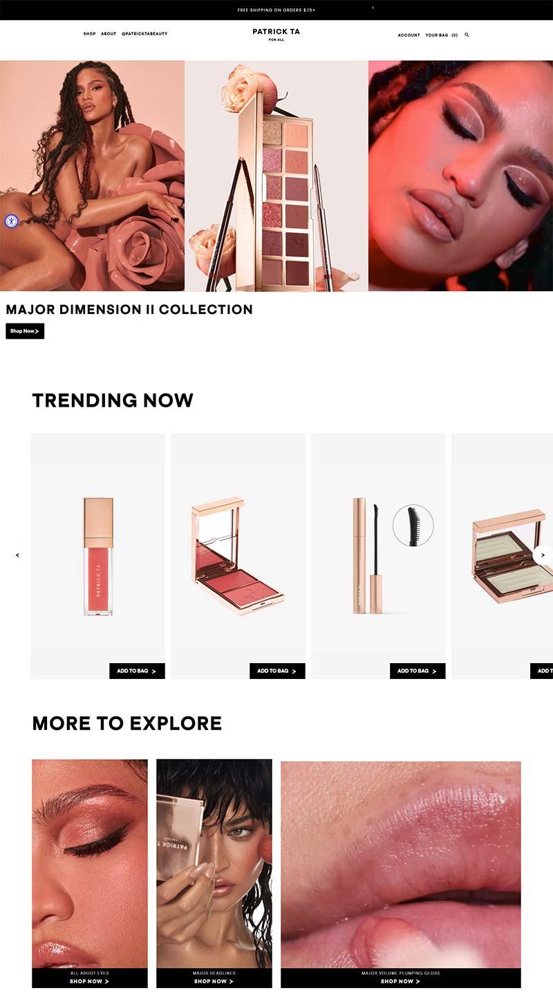 Patrick Ta Beauty 美国知名美妆品牌购物网站
