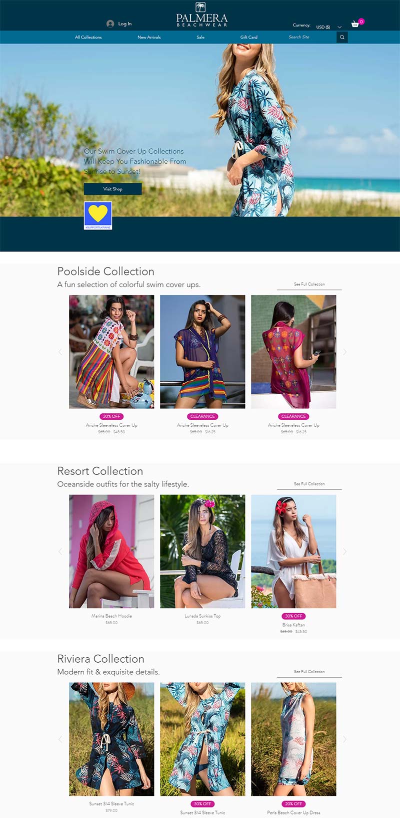 Palmera Beachwear 美国沙滩休闲女装购物网站