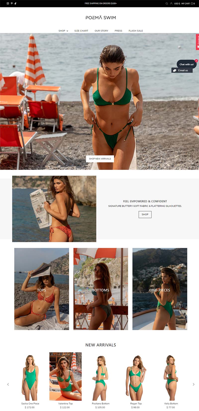 Poema Swim 美国时尚沙滩泳装品牌购物网站