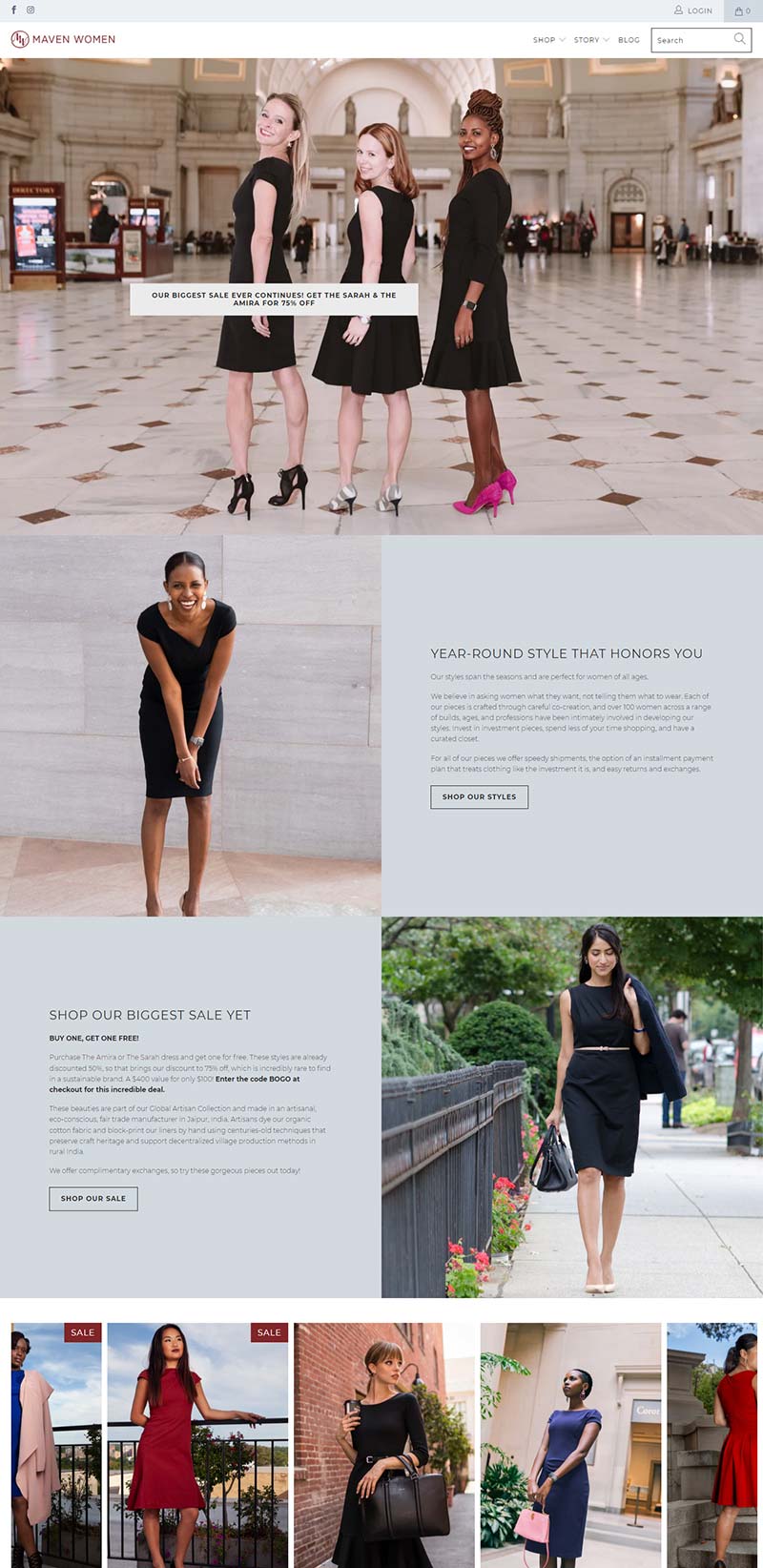 Maven Women 美国职业女装品牌购物网站