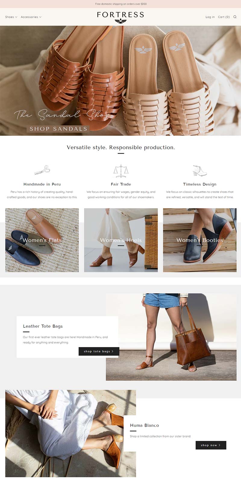 Fortress Shoes 美国时尚手工女鞋品牌购物网站