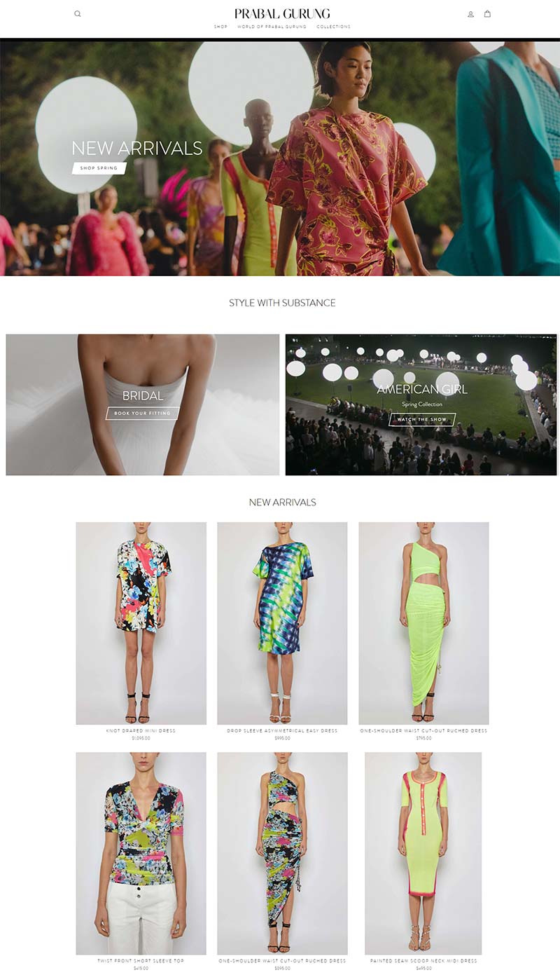 Prabal Gurung 美国设计师奢华女装购物网站
