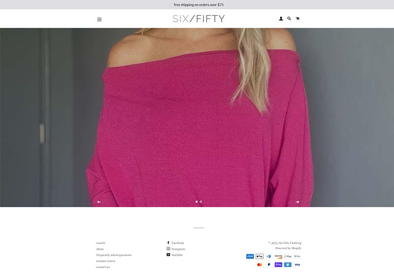 Six Fifty 美国精品女装购物网站
