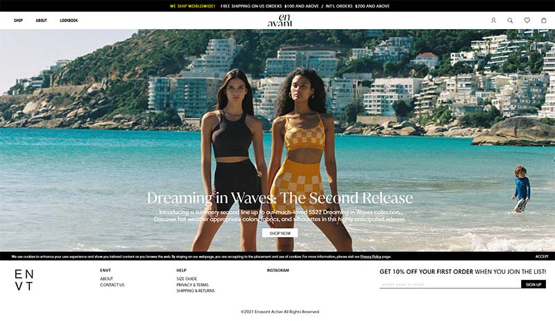 Enavant Active 美国时尚休闲女装品牌购物网站