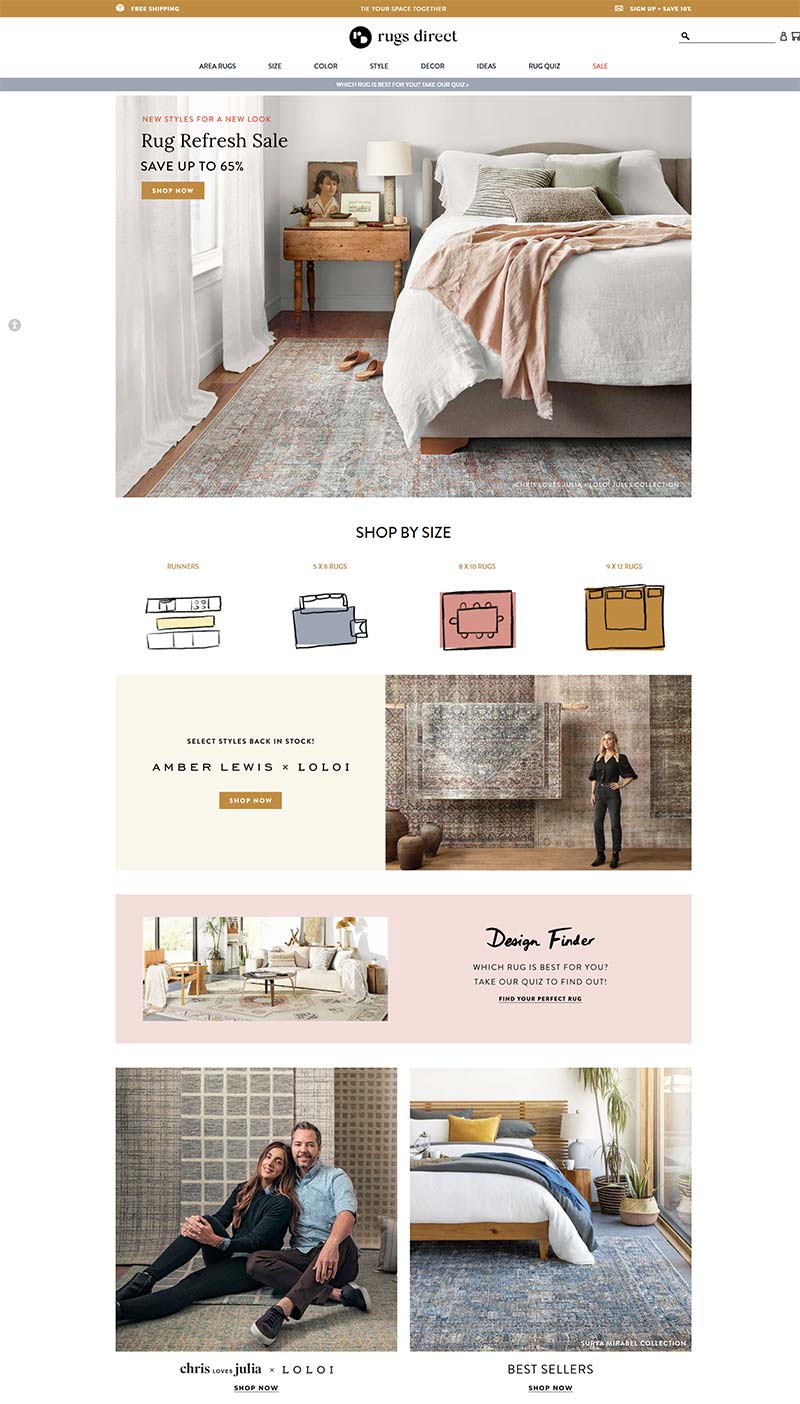 Rugs Direct 美国居家装饰品牌购物网站