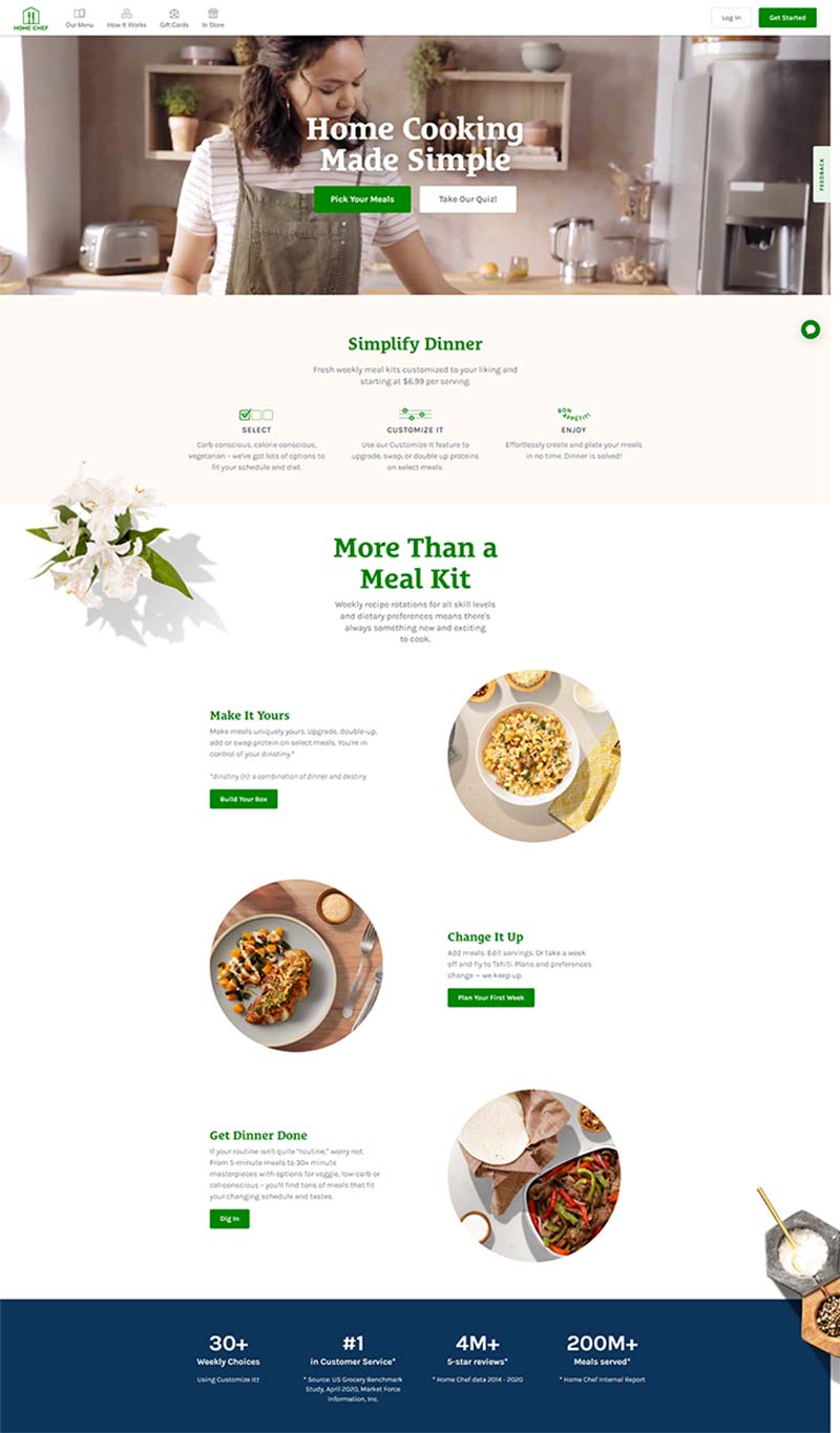 Home Chef 美国新鲜营养食材订购网站