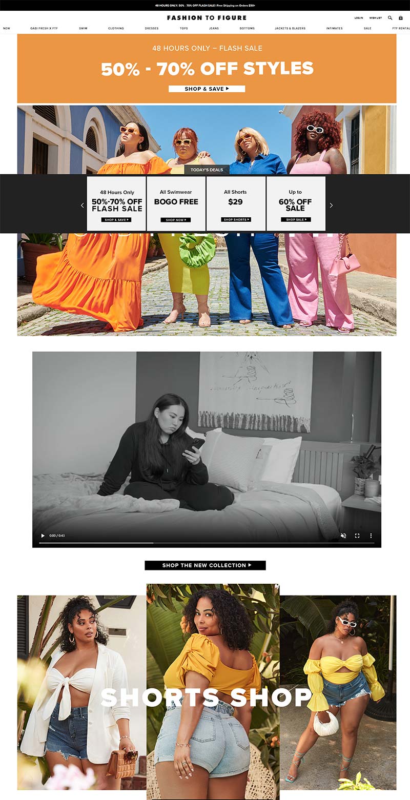 Fashion To Figure 美国时尚大码女装品牌购物网站