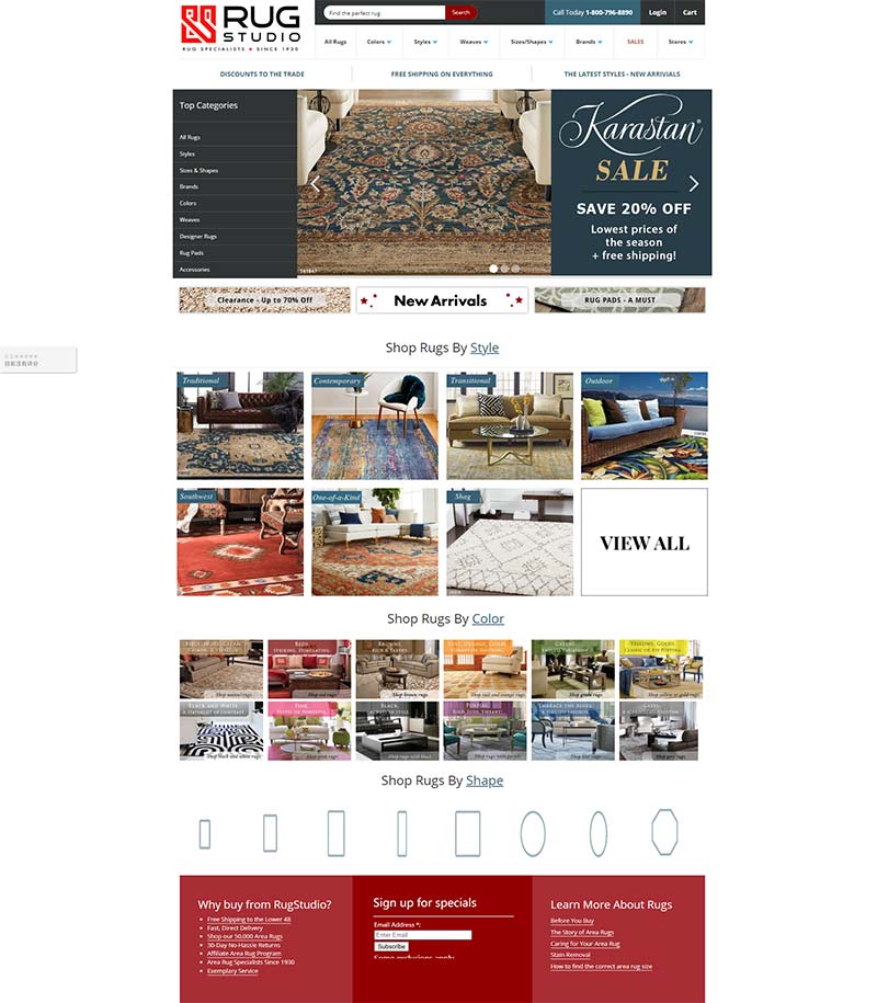 RugStudio 美国地毯专营品牌购物网站