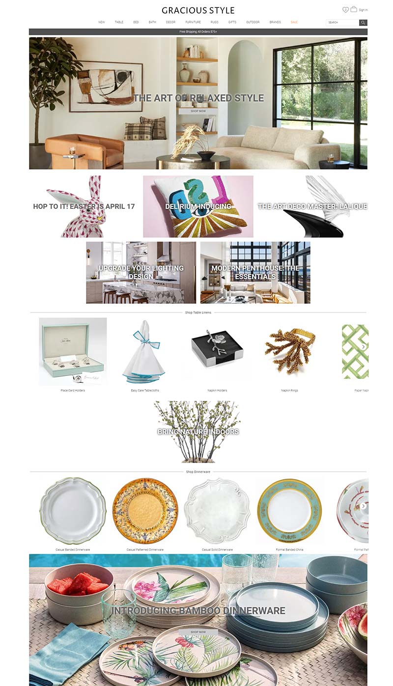 Gracious Style 美国时尚家居用品购物网站
