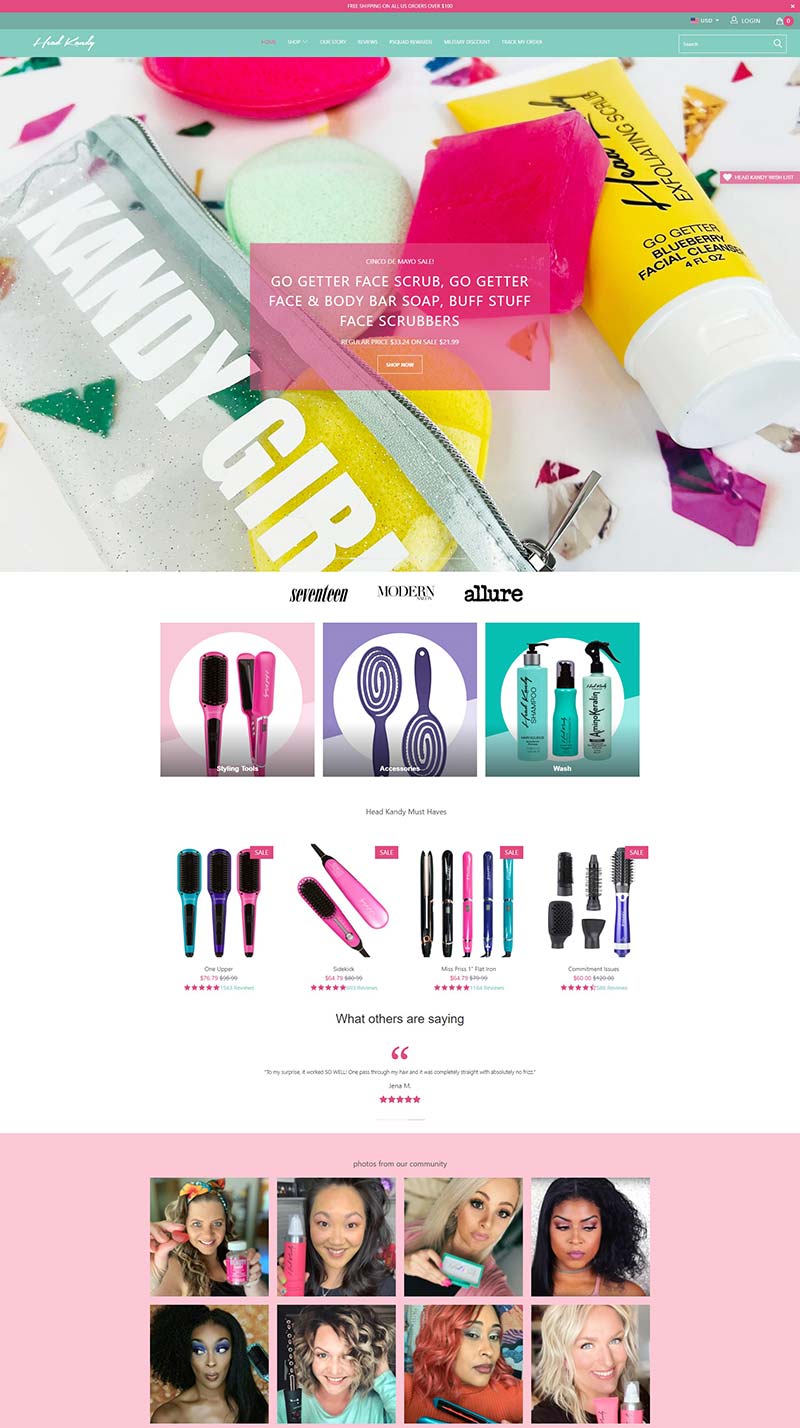 Head Kandy 美国护发造型工具购物网站